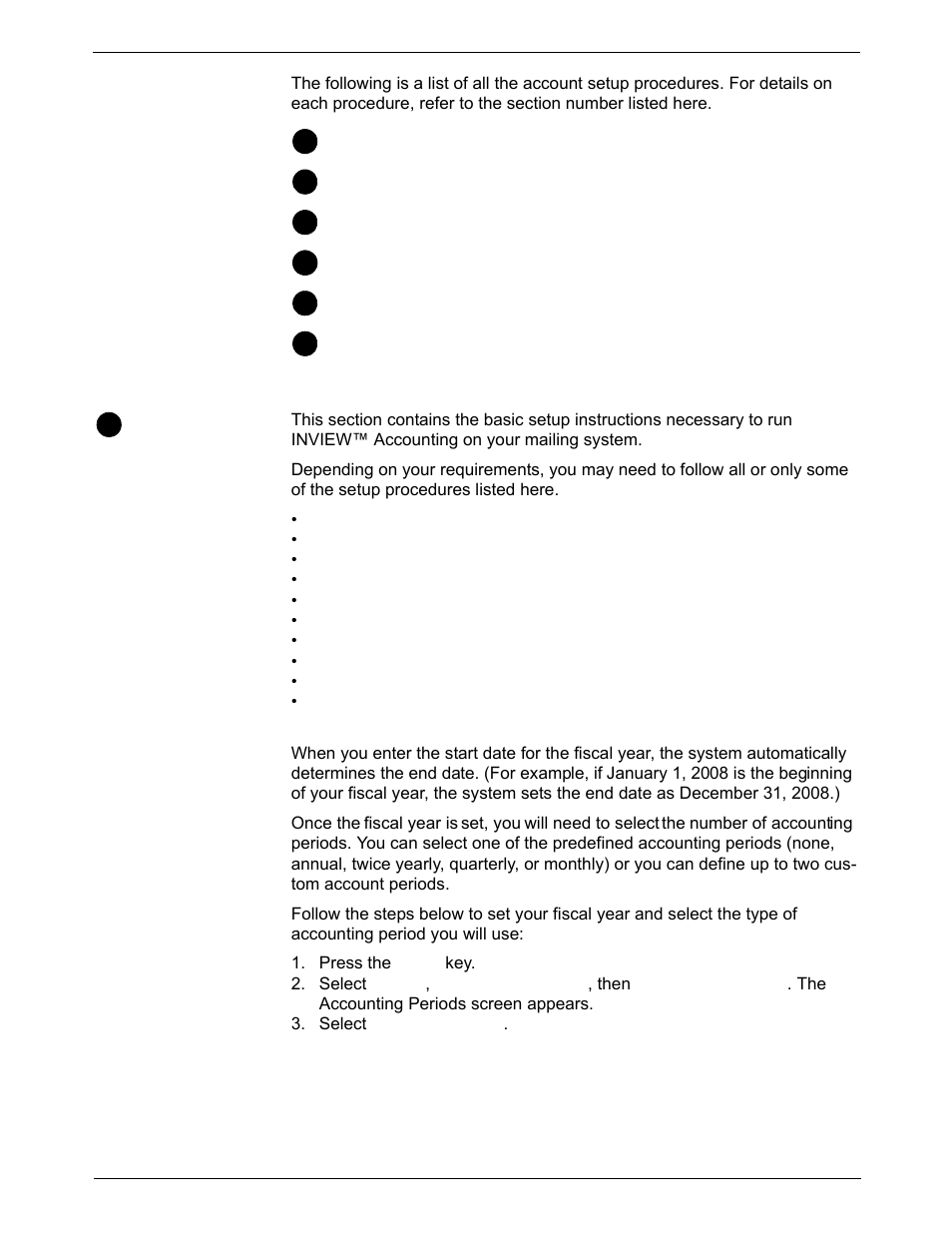 Using the inview™ accounting setup procedures, Setting the accounting period, Using the inview™ accounting setup procedures -4 | Pitney Bowes DM925 User Manual | Page 110 / 206