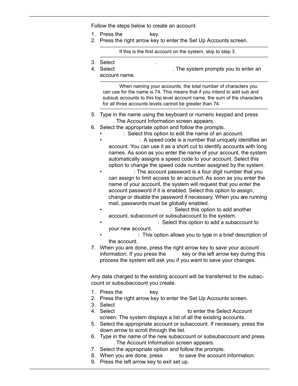 Creating an account, Creating an subaccount or subsubaccount | Pitney Bowes DM925 User Manual | Page 120 / 206