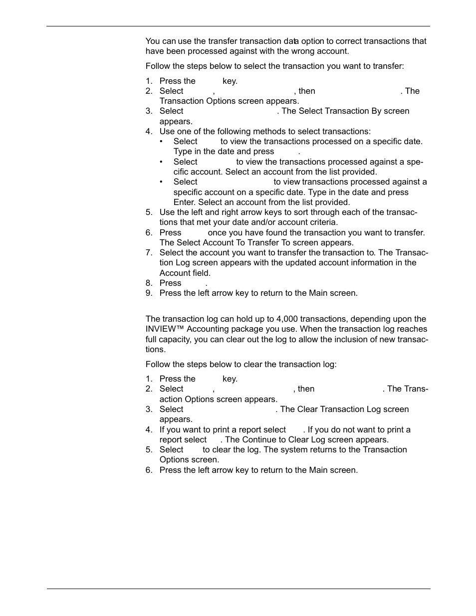 Transferring transaction data, Clearing the transaction log | Pitney Bowes DM925 User Manual | Page 126 / 206