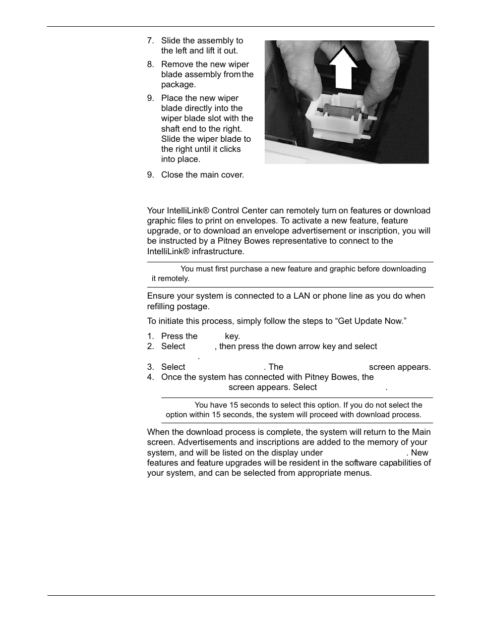 Performing updates or adding features, Performing updates or adding features -12 | Pitney Bowes DM925 User Manual | Page 166 / 206