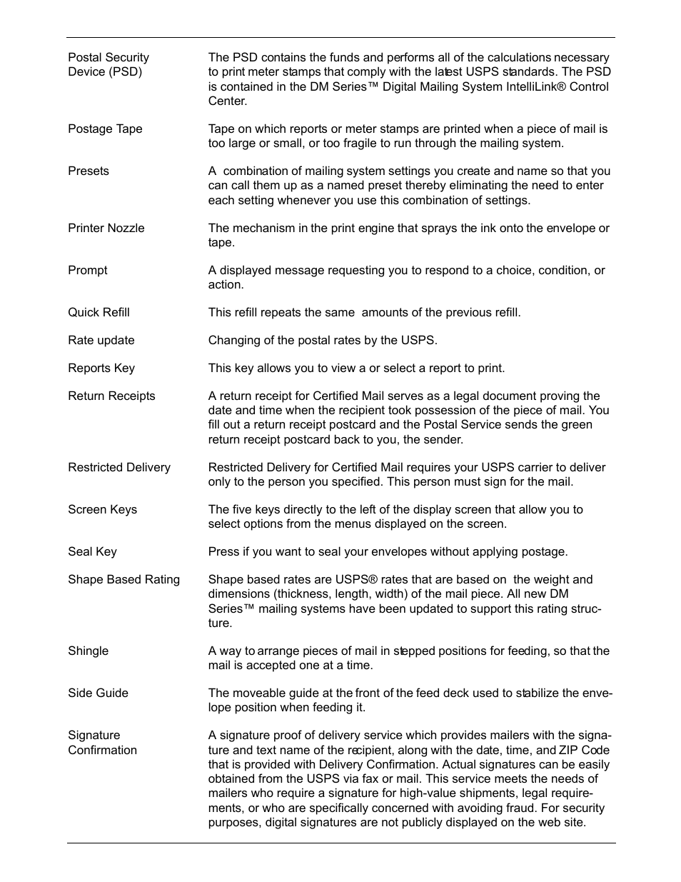 Pitney Bowes DM925 User Manual | Page 197 / 206