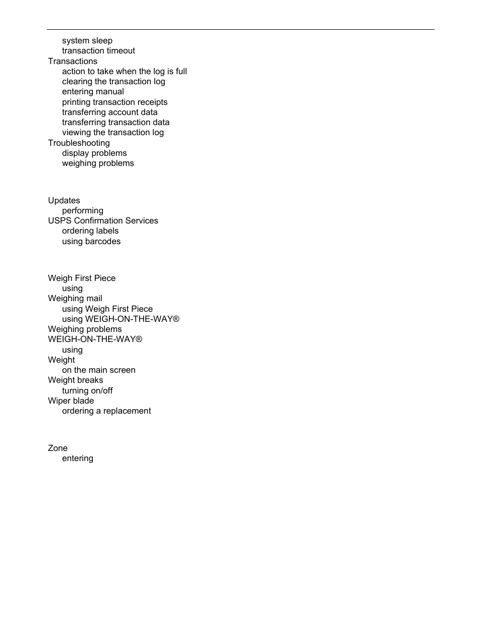 Index | Pitney Bowes DM925 User Manual | Page 203 / 206