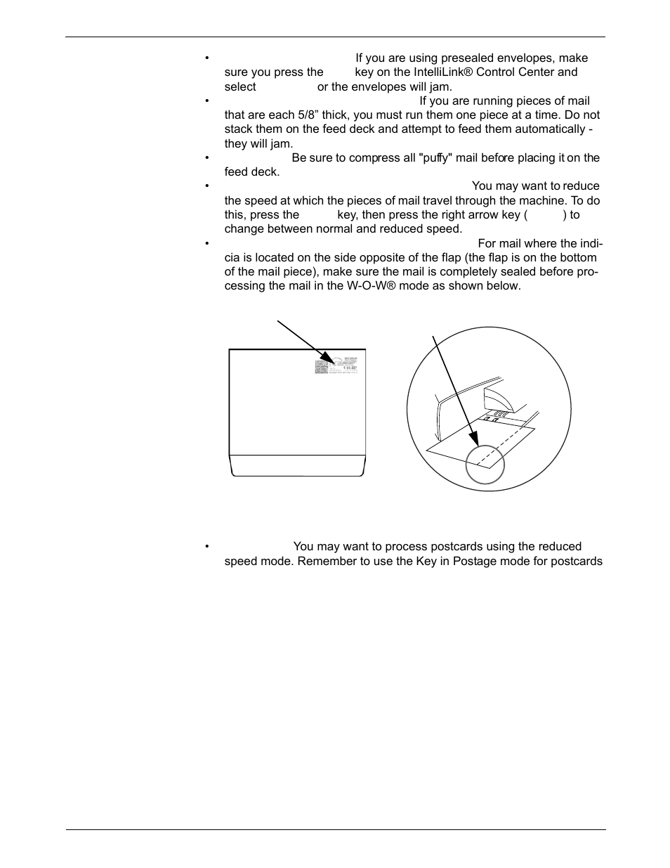 Tips on feeding mail | Pitney Bowes DM925 User Manual | Page 40 / 206