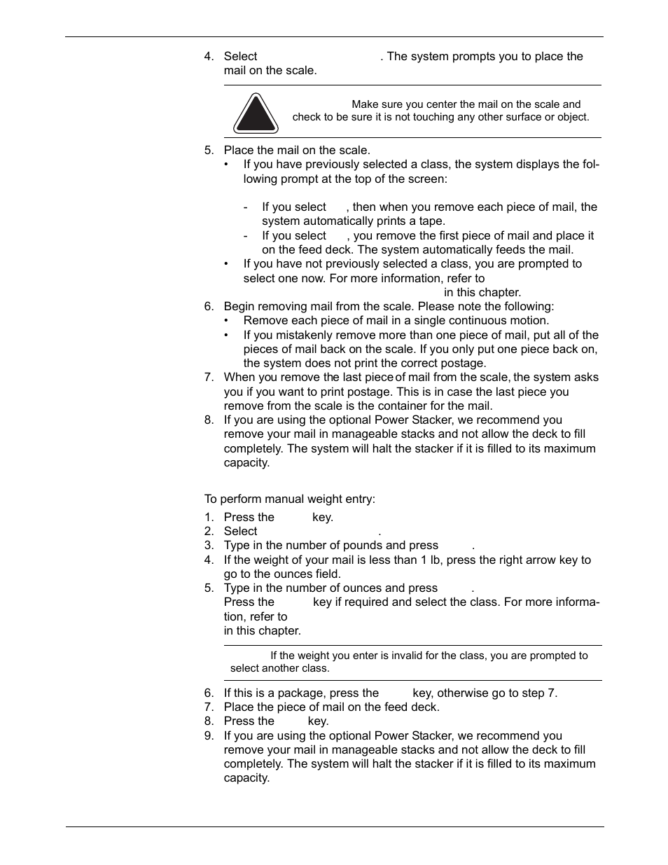 Mode selection: manual weight entry | Pitney Bowes DM925 User Manual | Page 45 / 206