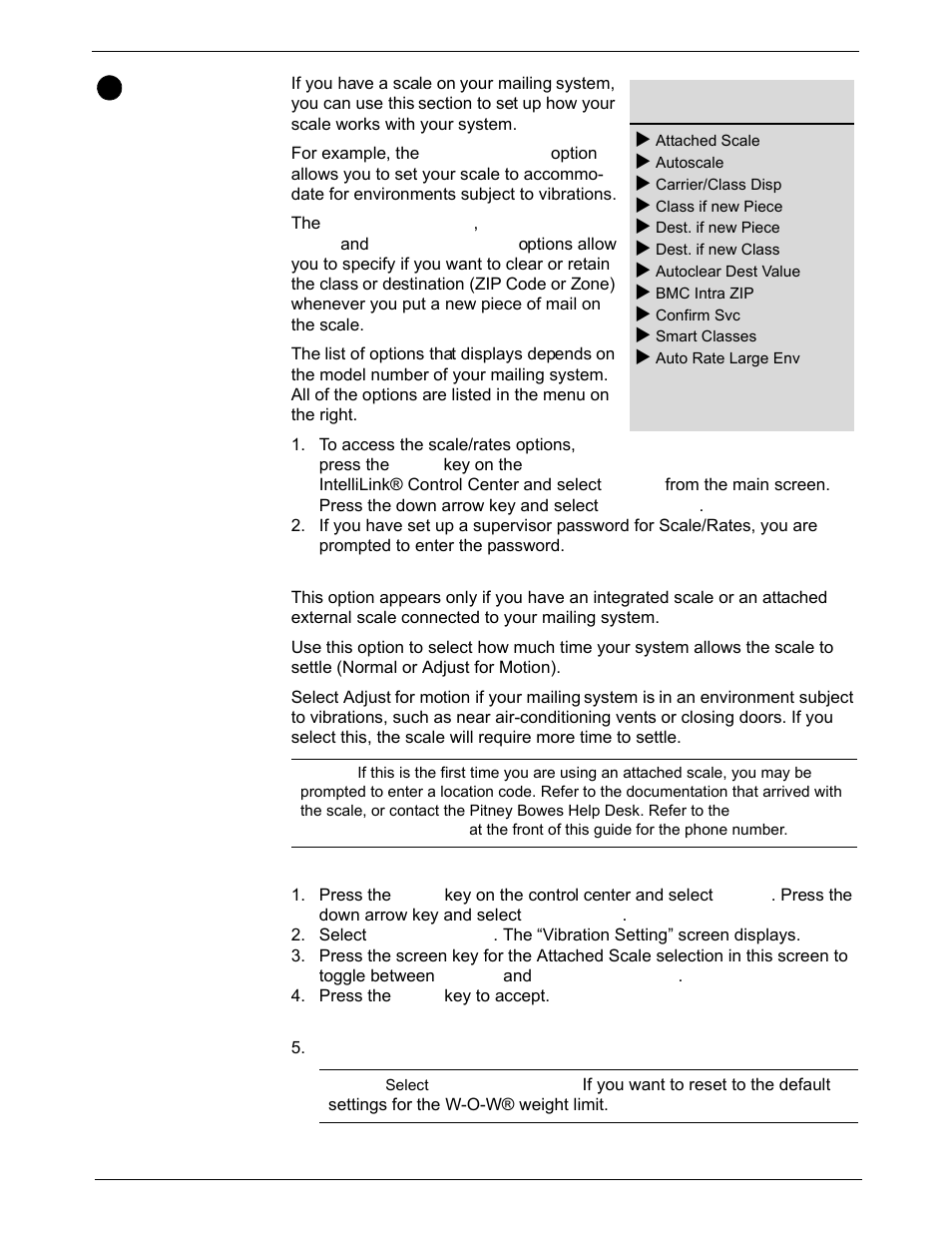 Setting up the scale and selecting rates, Scale/rates: attached scale, Setting up the scale and selecting rates -7 | Pitney Bowes DM925 User Manual | Page 73 / 206