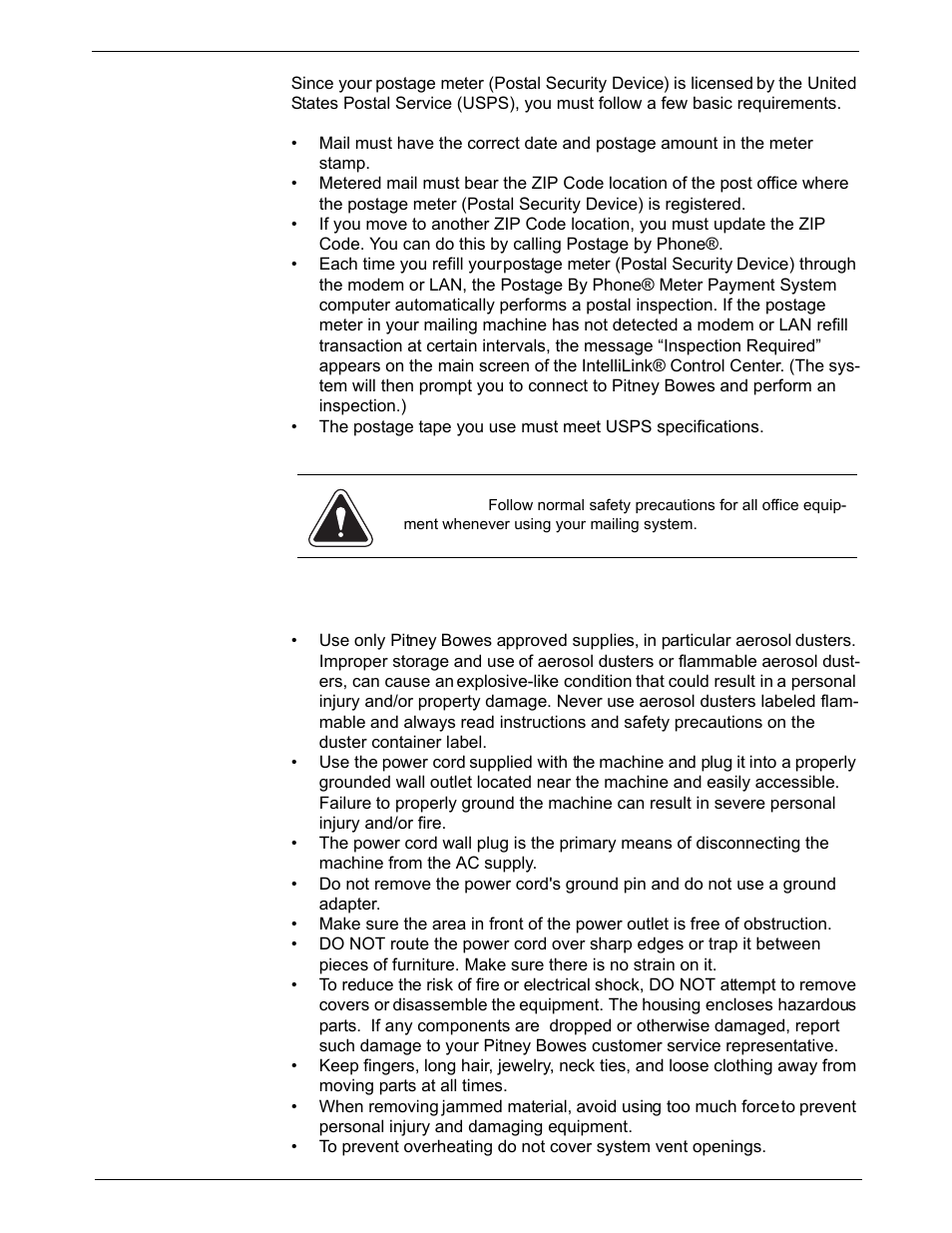 What you need to know, Usps requirements, Safety requirements | What you need to know -3, Safety requirements -3 | Pitney Bowes DM1000 User Manual | Page 13 / 186