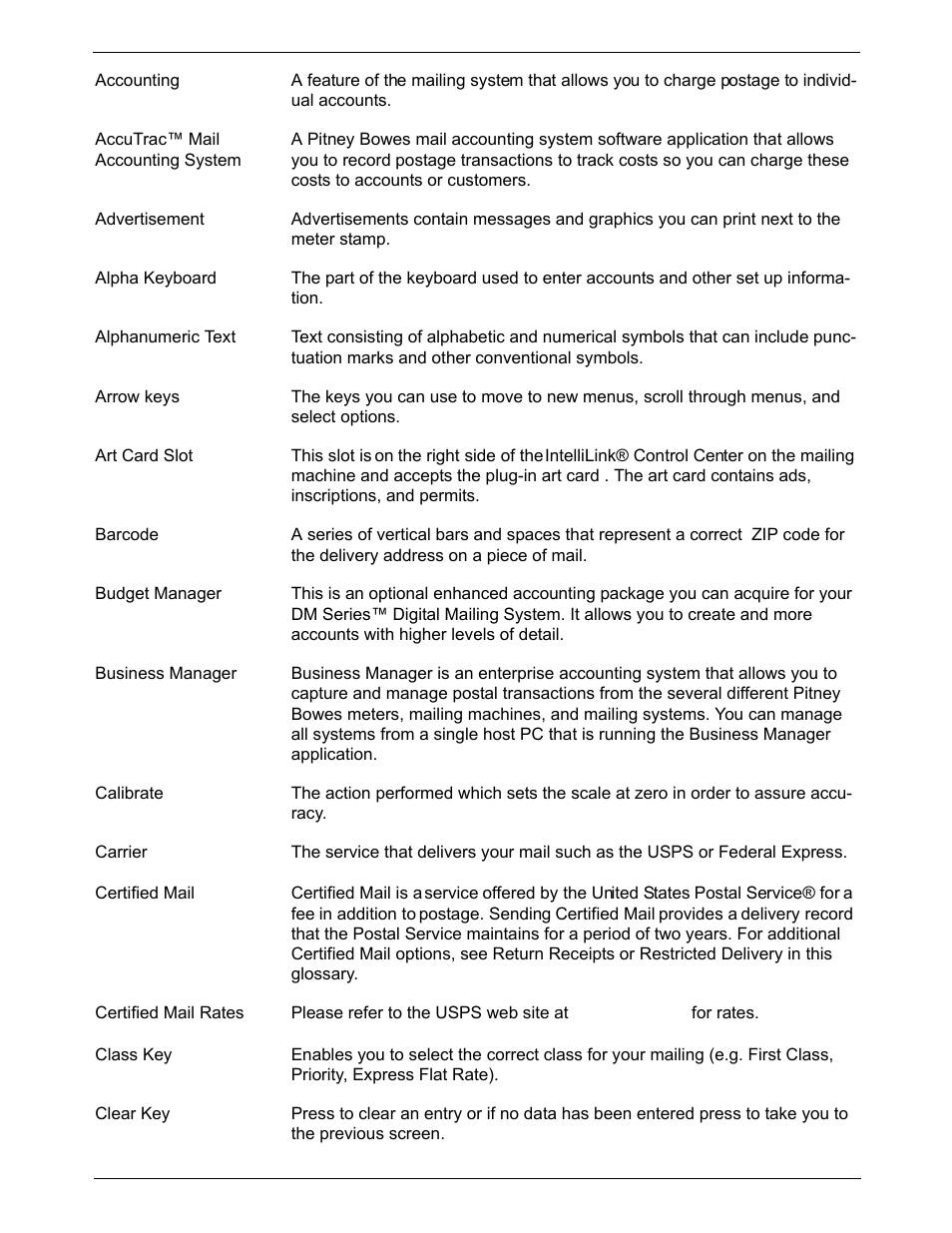 Pitney Bowes DM1000 User Manual | Page 176 / 186