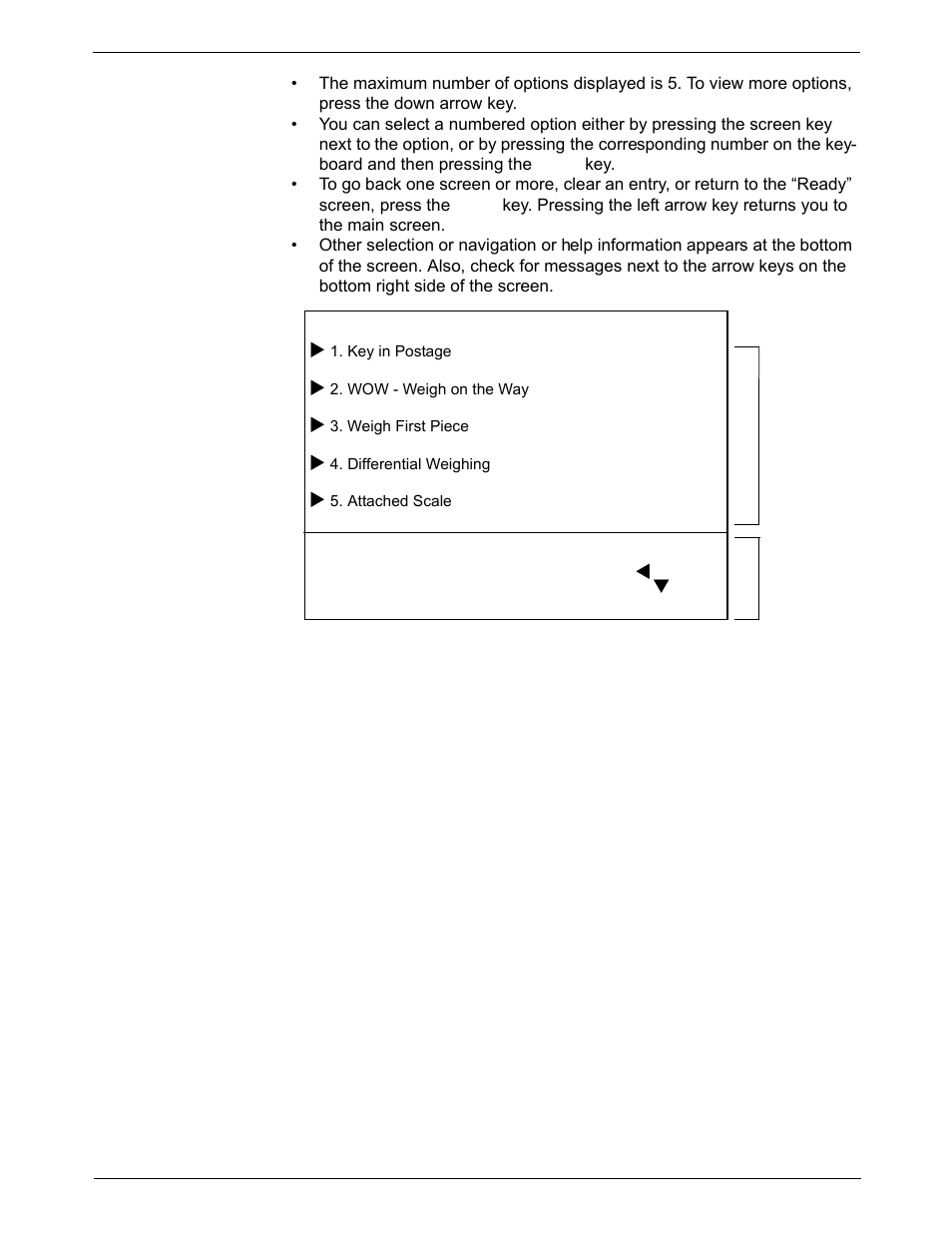 Navigating hints, Navigating hints -2 | Pitney Bowes DM1000 User Manual | Page 34 / 186