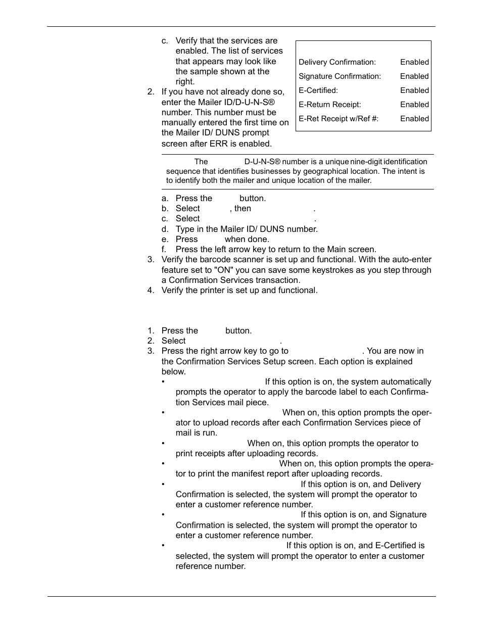 Setup options | Pitney Bowes DM1000 User Manual | Page 58 / 186