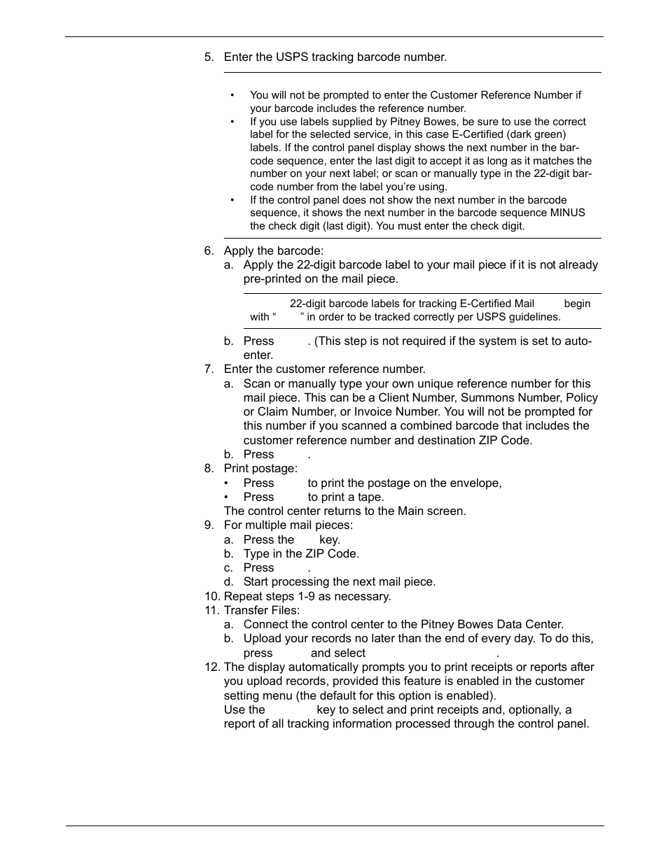 Pitney Bowes DM1000 User Manual | Page 61 / 186