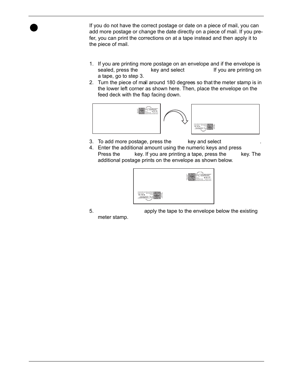 Adding postage or changing the date, Adding more postage, Adding postage or changing the date -33 | Pitney Bowes DM1000 User Manual | Page 65 / 186