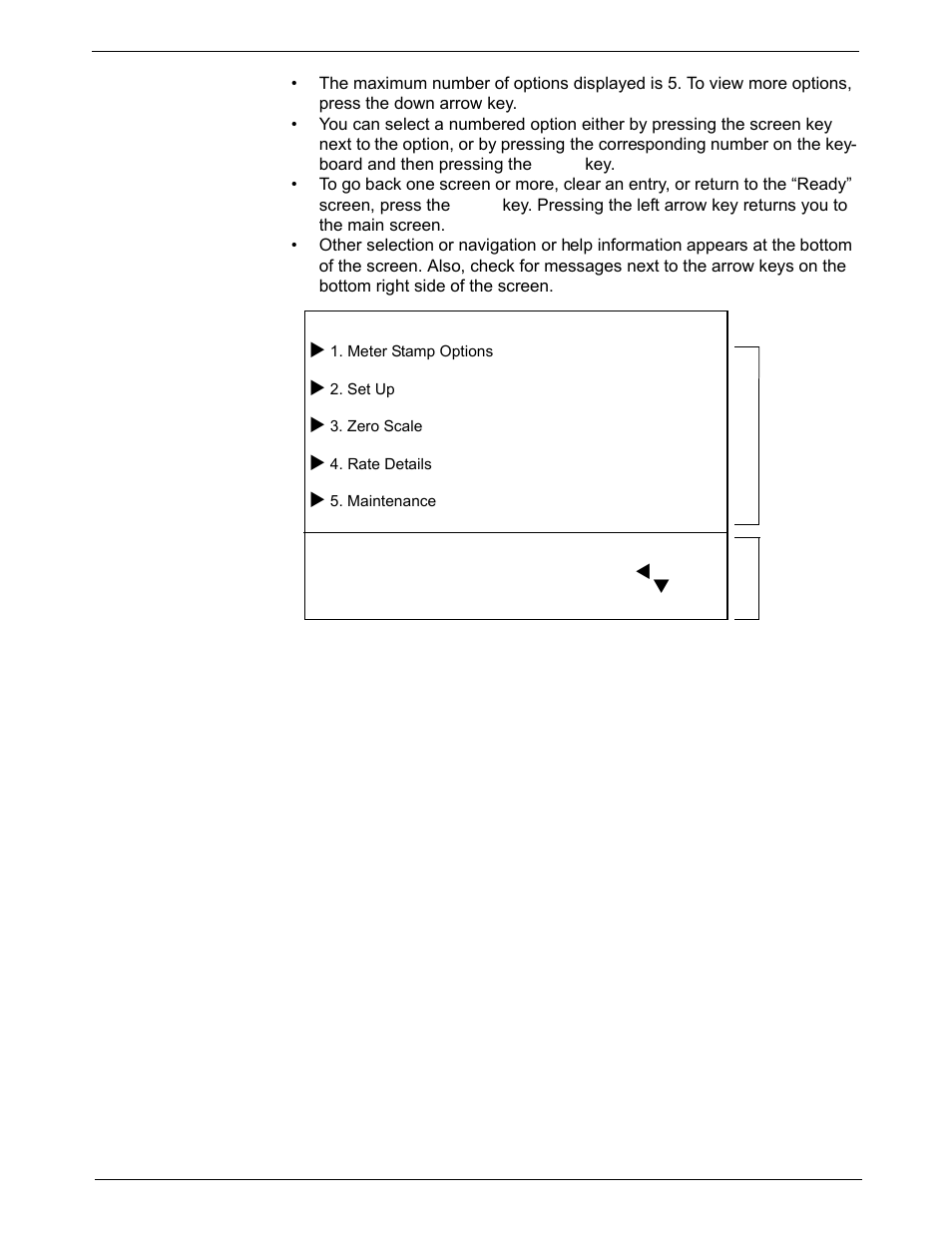 Navigating hints, Navigating hints -2 | Pitney Bowes DM1000 User Manual | Page 68 / 186