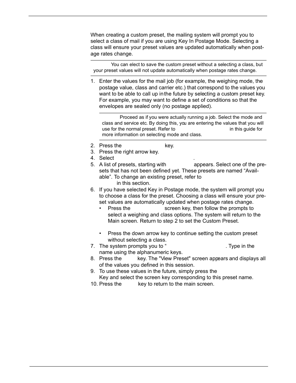 Defining custom preset values | Pitney Bowes DM1000 User Manual | Page 88 / 186