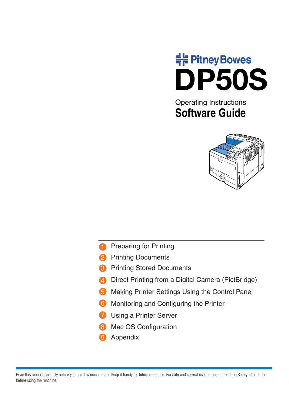 Pitney Bowes DP50S Color Printer User Manual | 210 pages