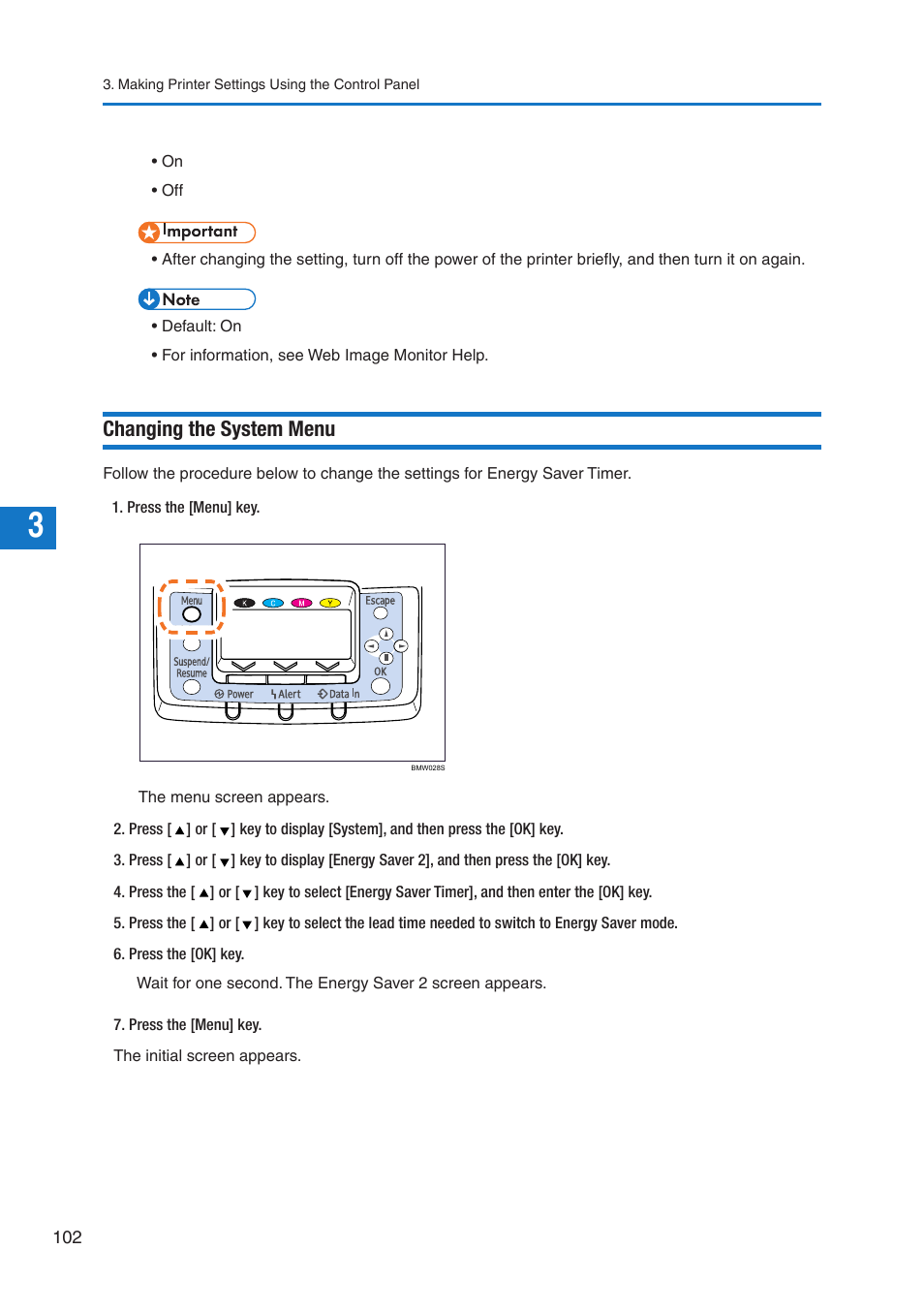 Changing the system menu | Pitney Bowes DP50S Color Printer User Manual | Page 100 / 210