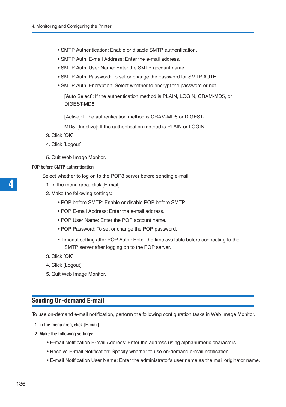 Sending on-demand e-mail | Pitney Bowes DP50S Color Printer User Manual | Page 134 / 210