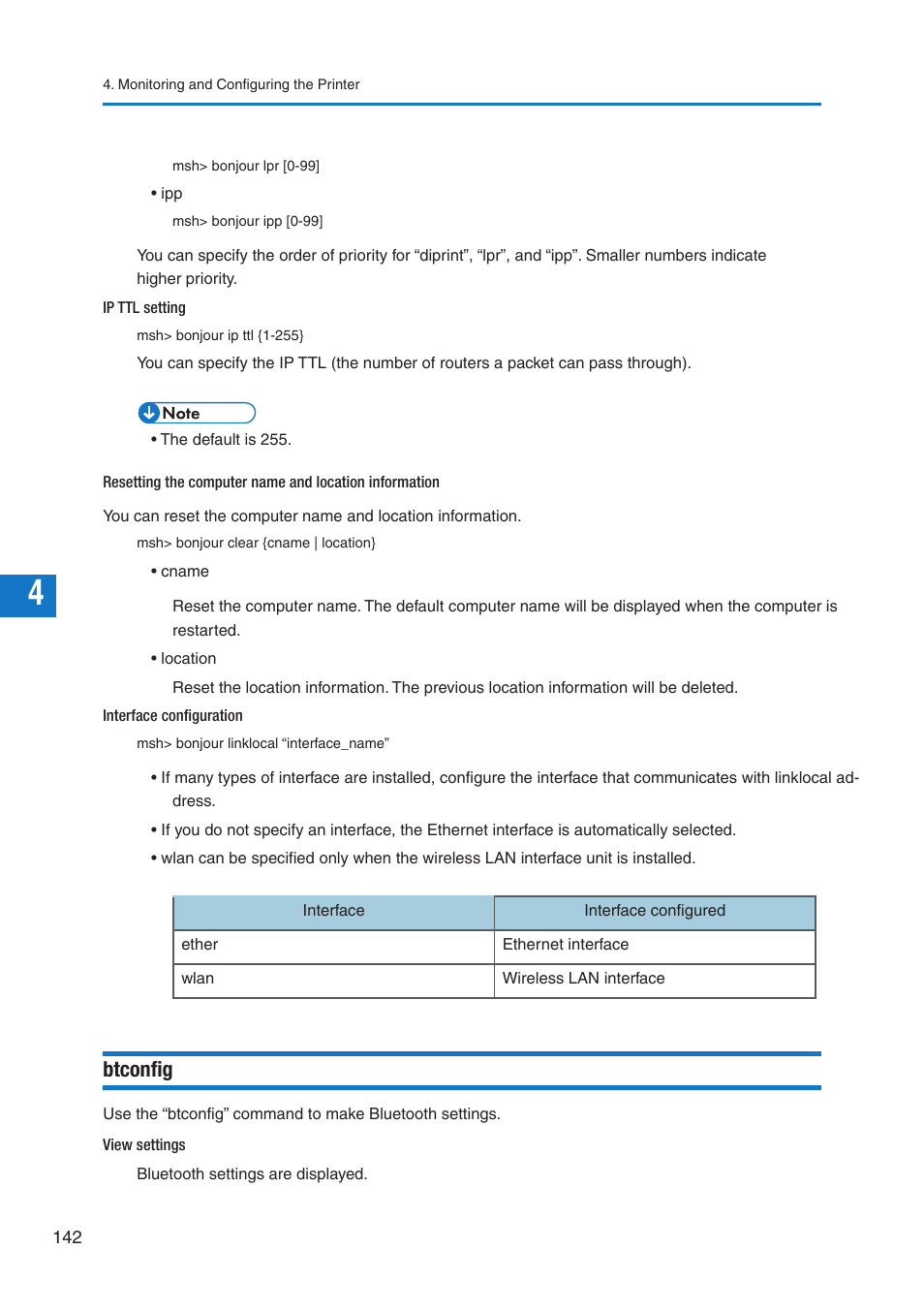 Btconfig | Pitney Bowes DP50S Color Printer User Manual | Page 140 / 210