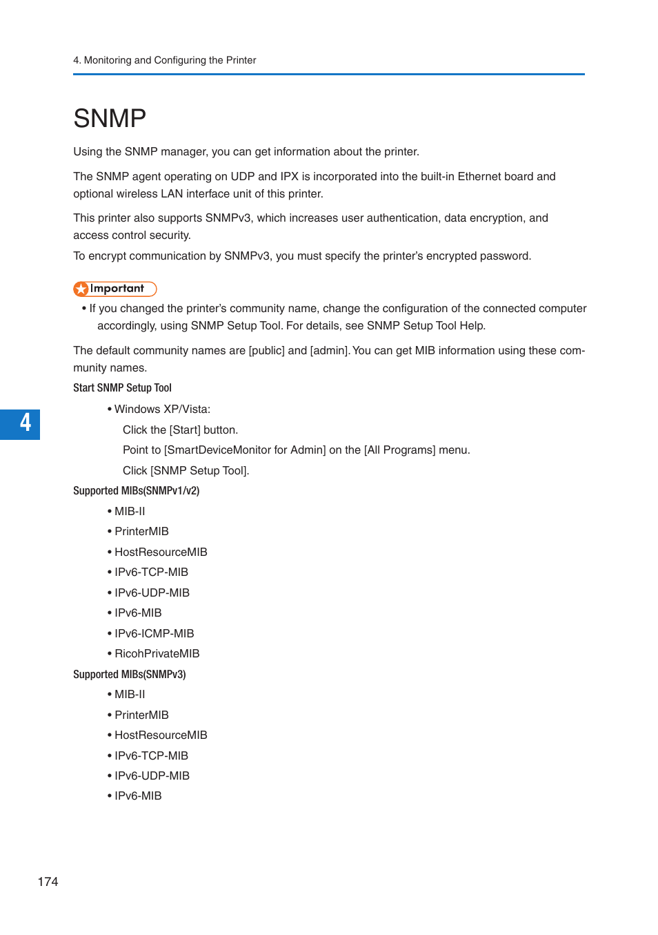 Snmp | Pitney Bowes DP50S Color Printer User Manual | Page 172 / 210