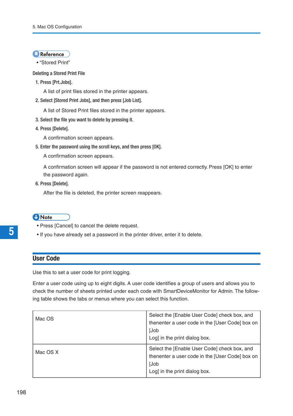 User code | Pitney Bowes DP50S Color Printer User Manual | Page 196 / 210