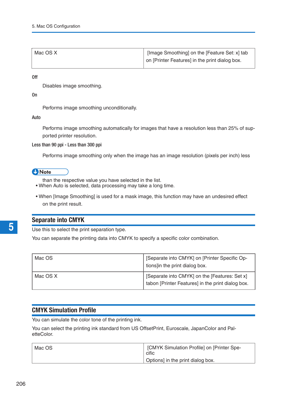 Separate into cmyk, Cmyk simulation profile | Pitney Bowes DP50S Color Printer User Manual | Page 204 / 210