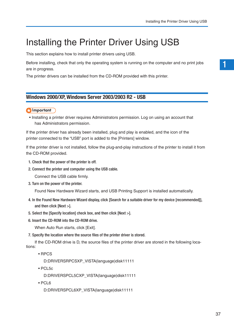 Installing the printer driver using usb | Pitney Bowes DP50S Color Printer User Manual | Page 35 / 210