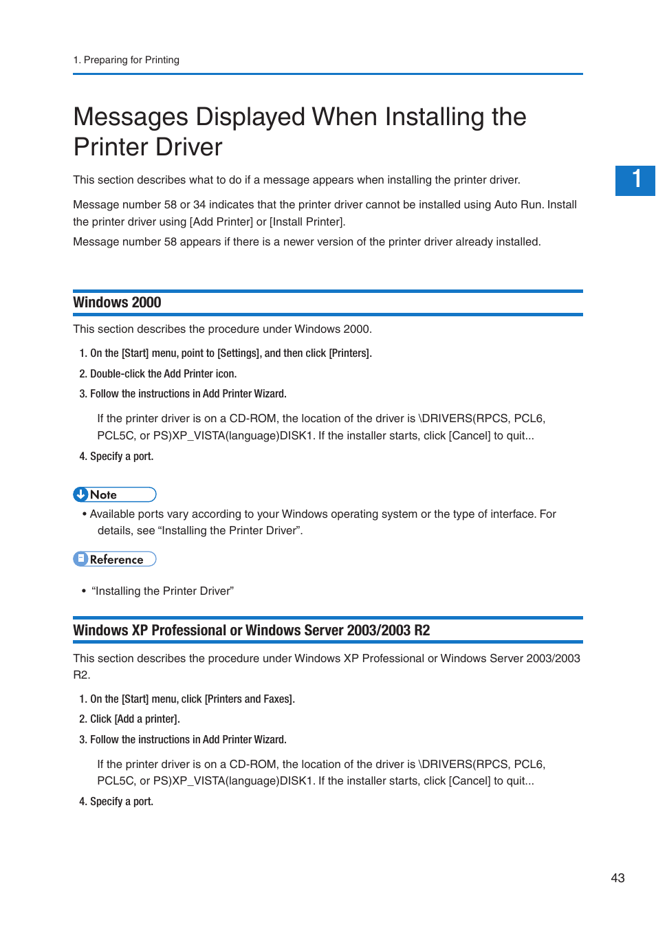 Windows 2000 | Pitney Bowes DP50S Color Printer User Manual | Page 41 / 210