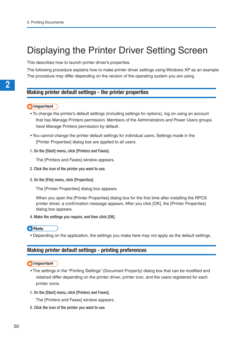 Displaying the printer driver setting screen | Pitney Bowes DP50S Color Printer User Manual | Page 48 / 210