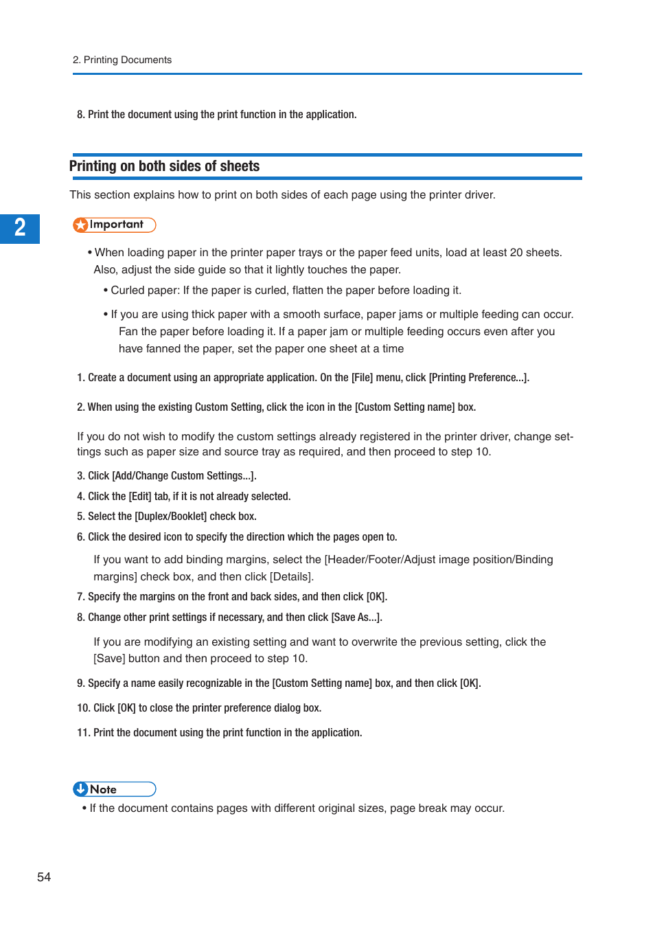 Printing on both sides of sheets | Pitney Bowes DP50S Color Printer User Manual | Page 52 / 210