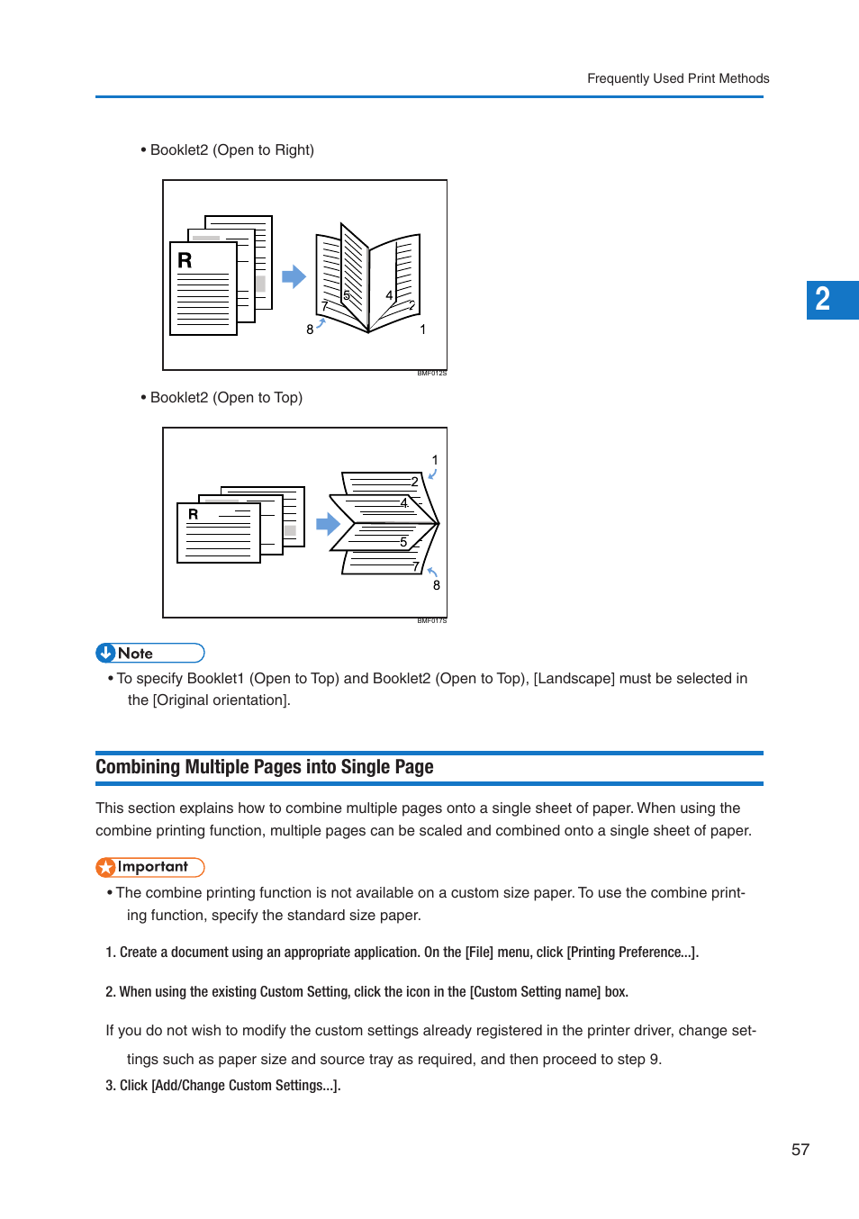 Combining multiple pages into single page | Pitney Bowes DP50S Color Printer User Manual | Page 55 / 210