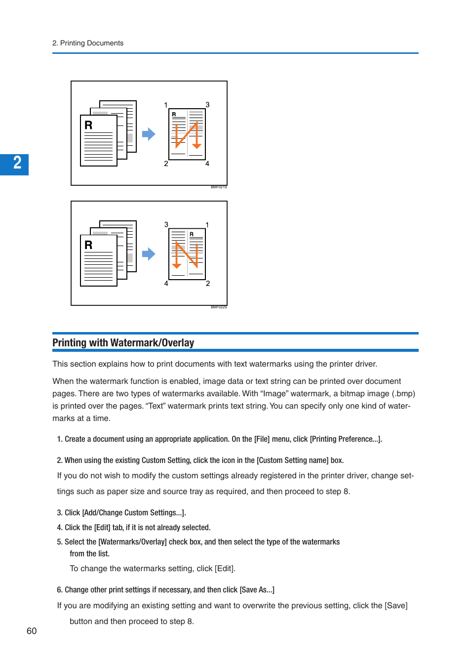 Printing with watermark/overlay | Pitney Bowes DP50S Color Printer User Manual | Page 58 / 210