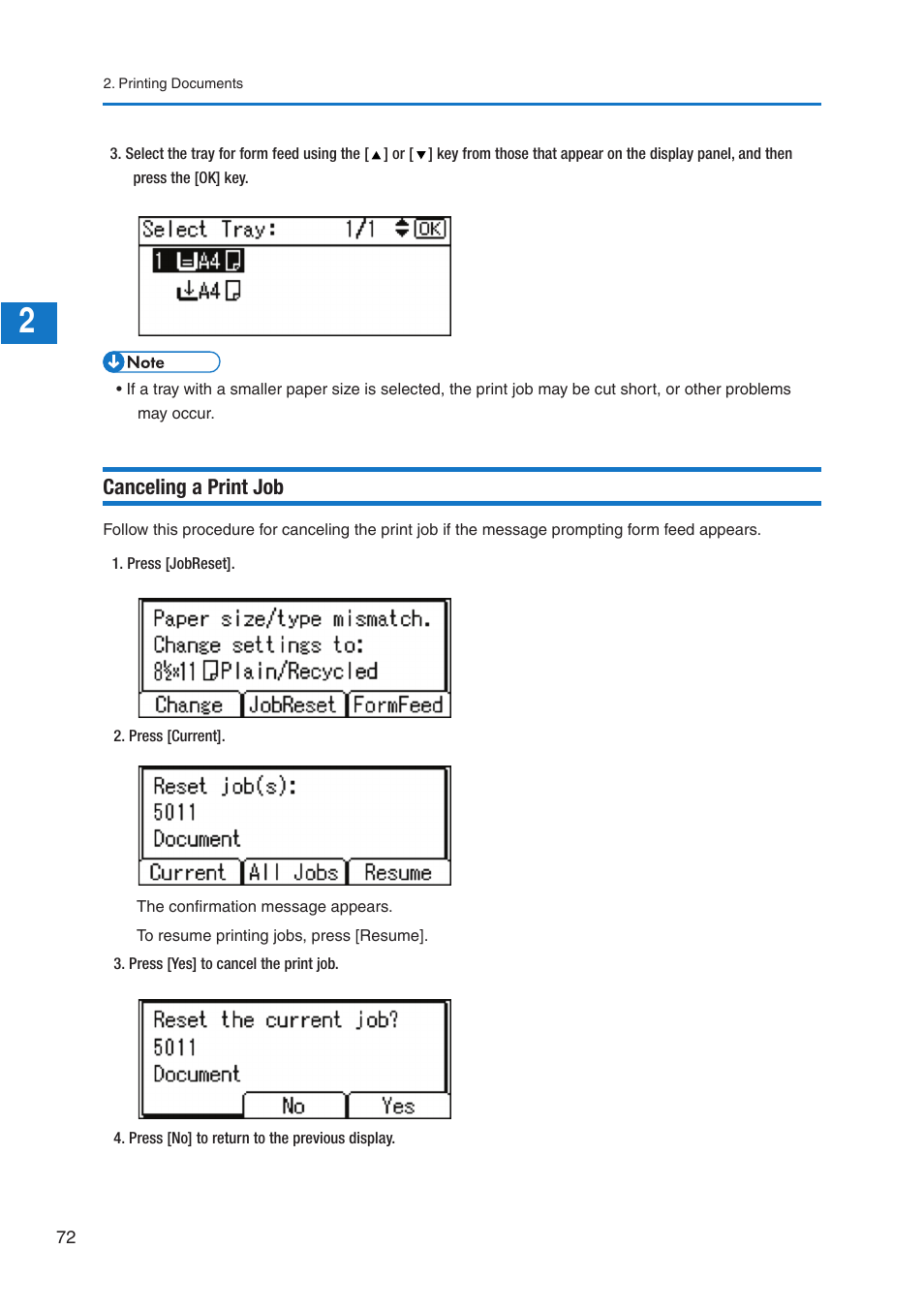 Canceling a print job | Pitney Bowes DP50S Color Printer User Manual | Page 70 / 210