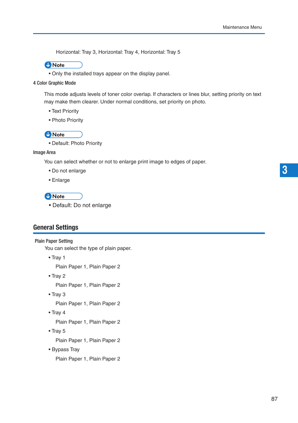 General settings | Pitney Bowes DP50S Color Printer User Manual | Page 85 / 210
