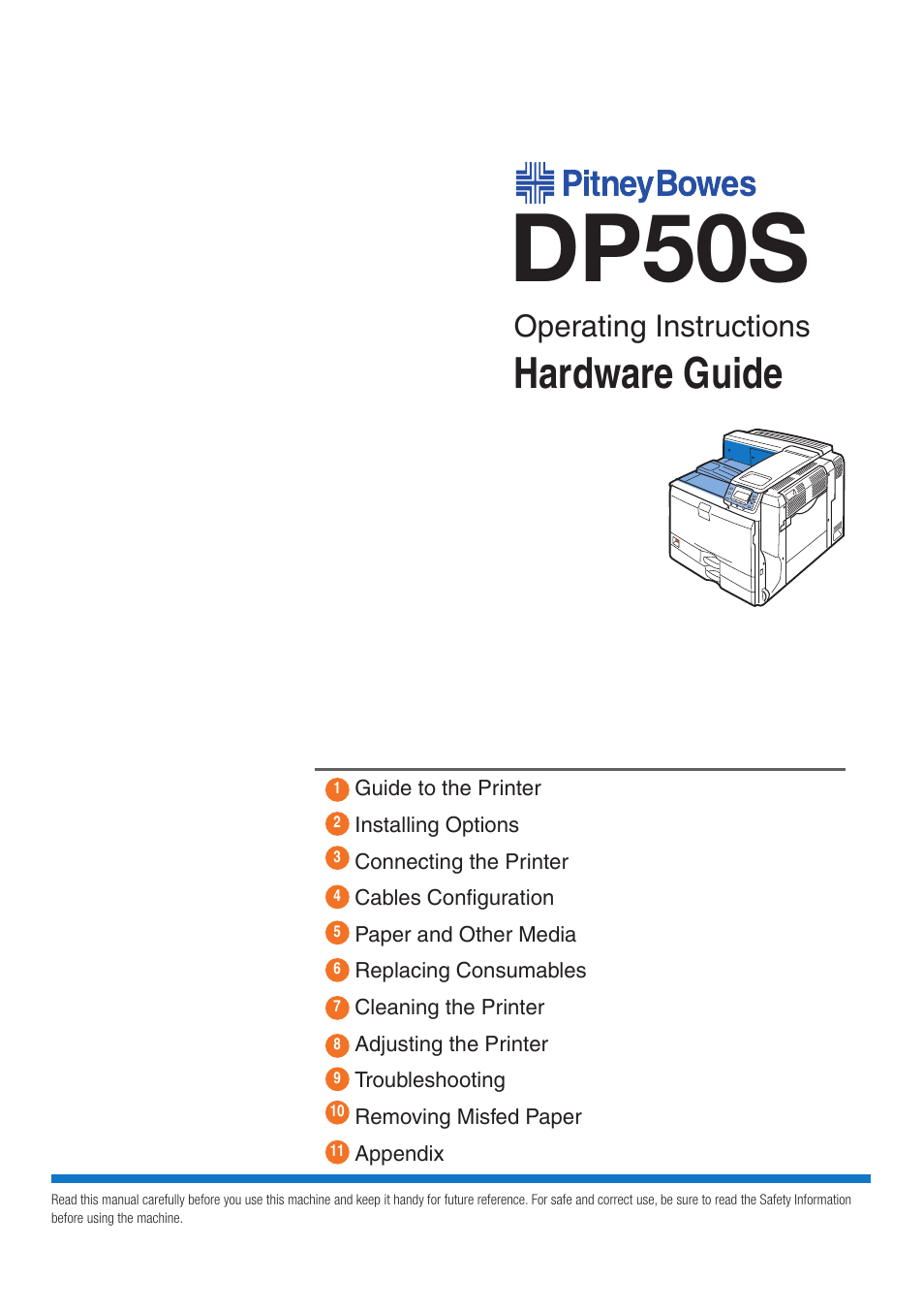 Pitney Bowes DP50S Color Printer User Manual | 192 pages