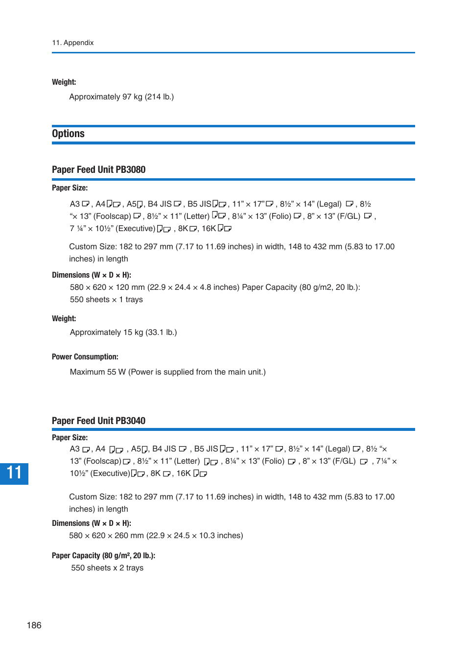 Options | Pitney Bowes DP50S Color Printer User Manual | Page 188 / 192