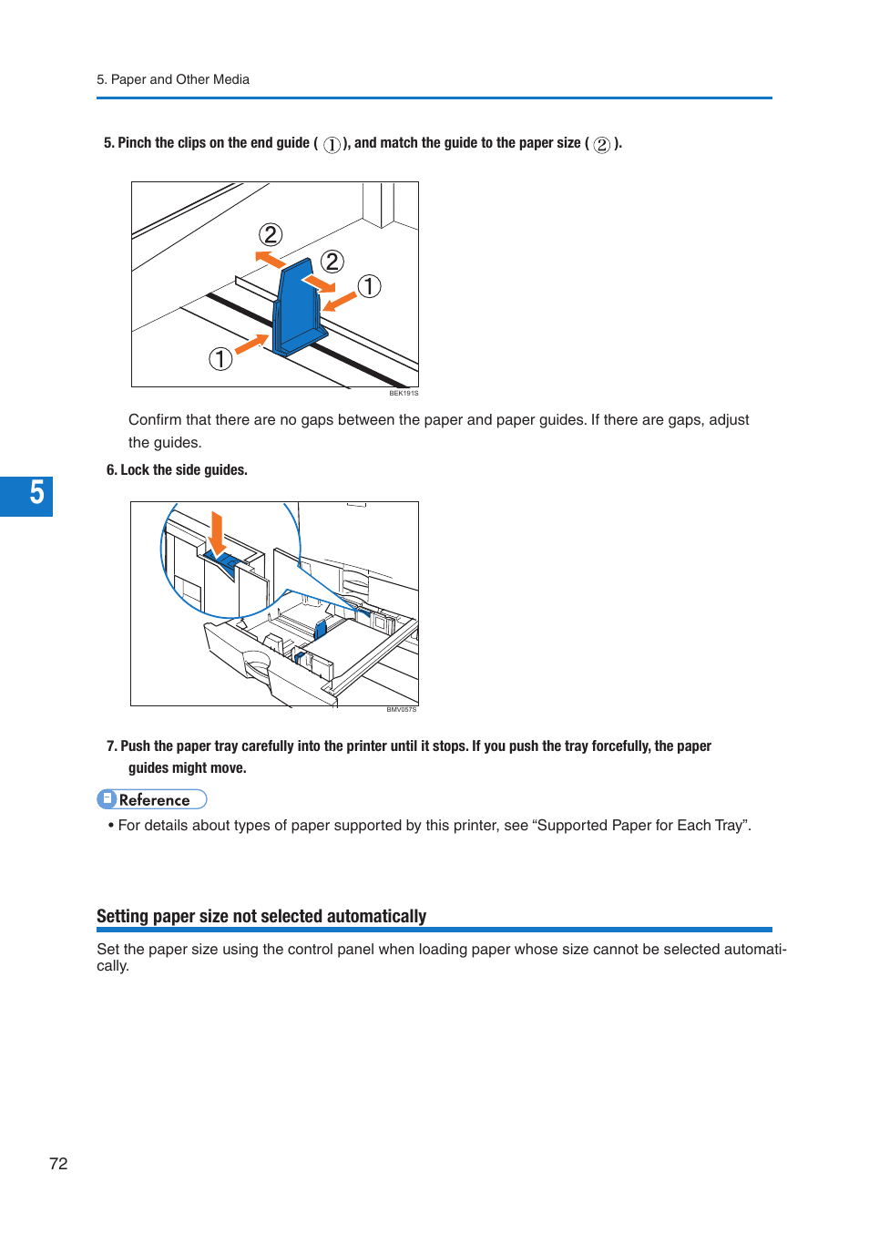 Setting paper size not selected automatically | Pitney Bowes DP50S Color Printer User Manual | Page 74 / 192