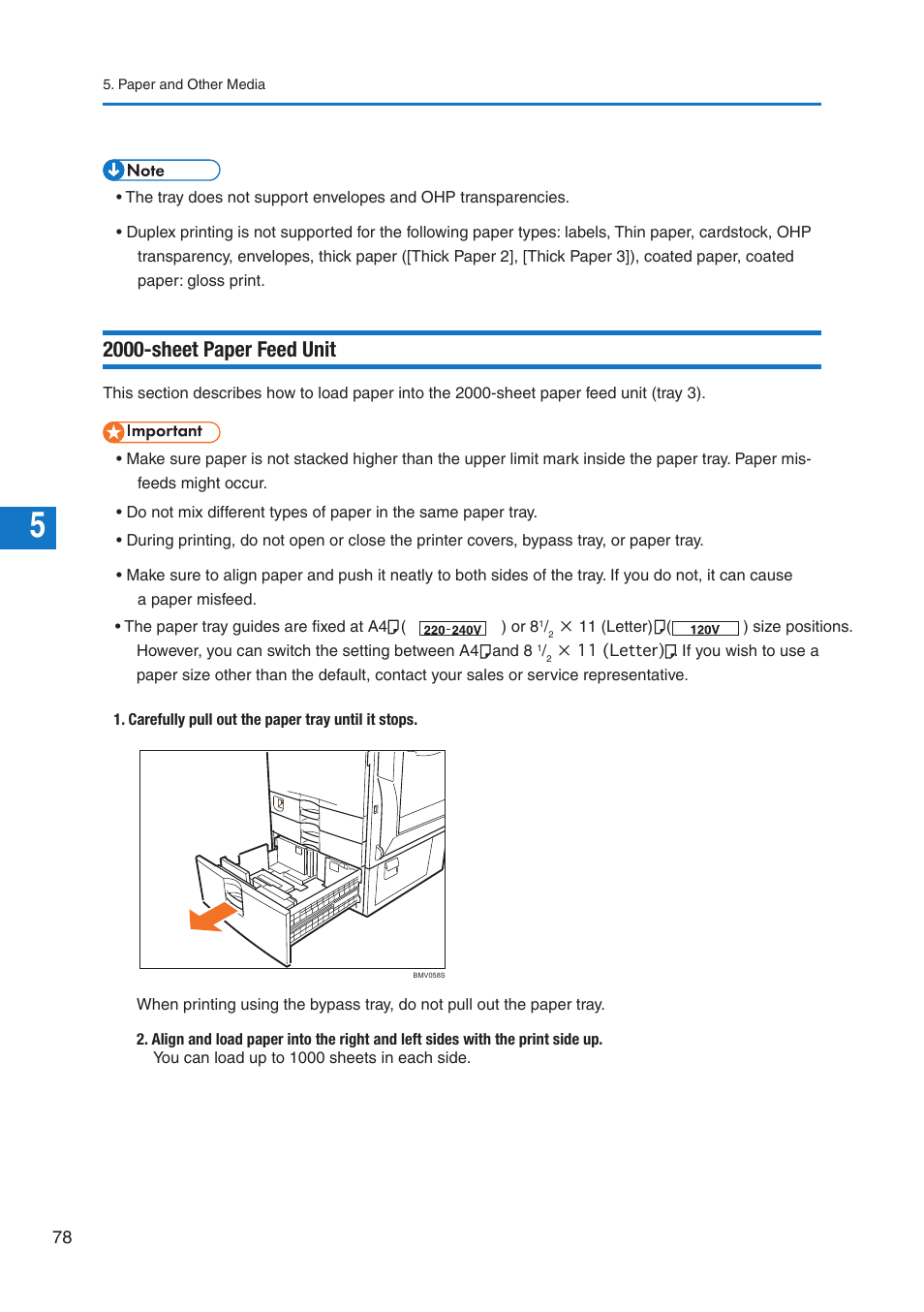 2000-sheet paper feed unit | Pitney Bowes DP50S Color Printer User Manual | Page 80 / 192