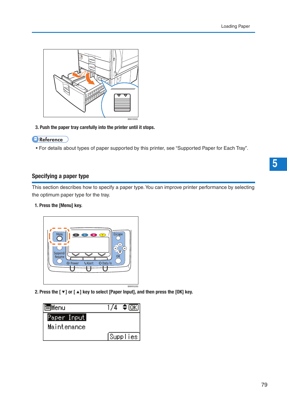 Specifying a paper type | Pitney Bowes DP50S Color Printer User Manual | Page 81 / 192