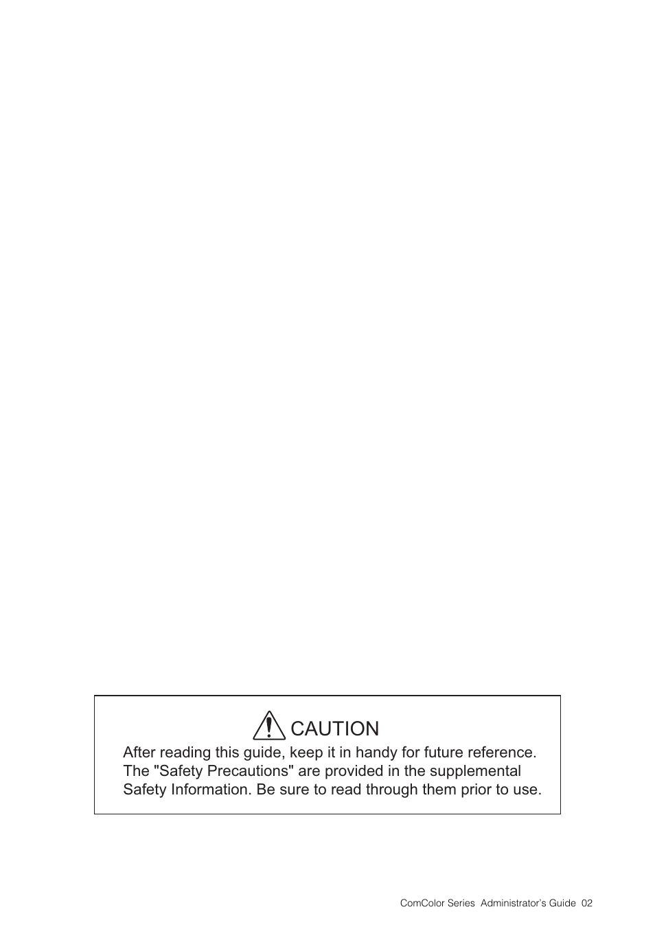 Caution | Pitney Bowes RISO ComColor Printer User Manual | Page 2 / 48