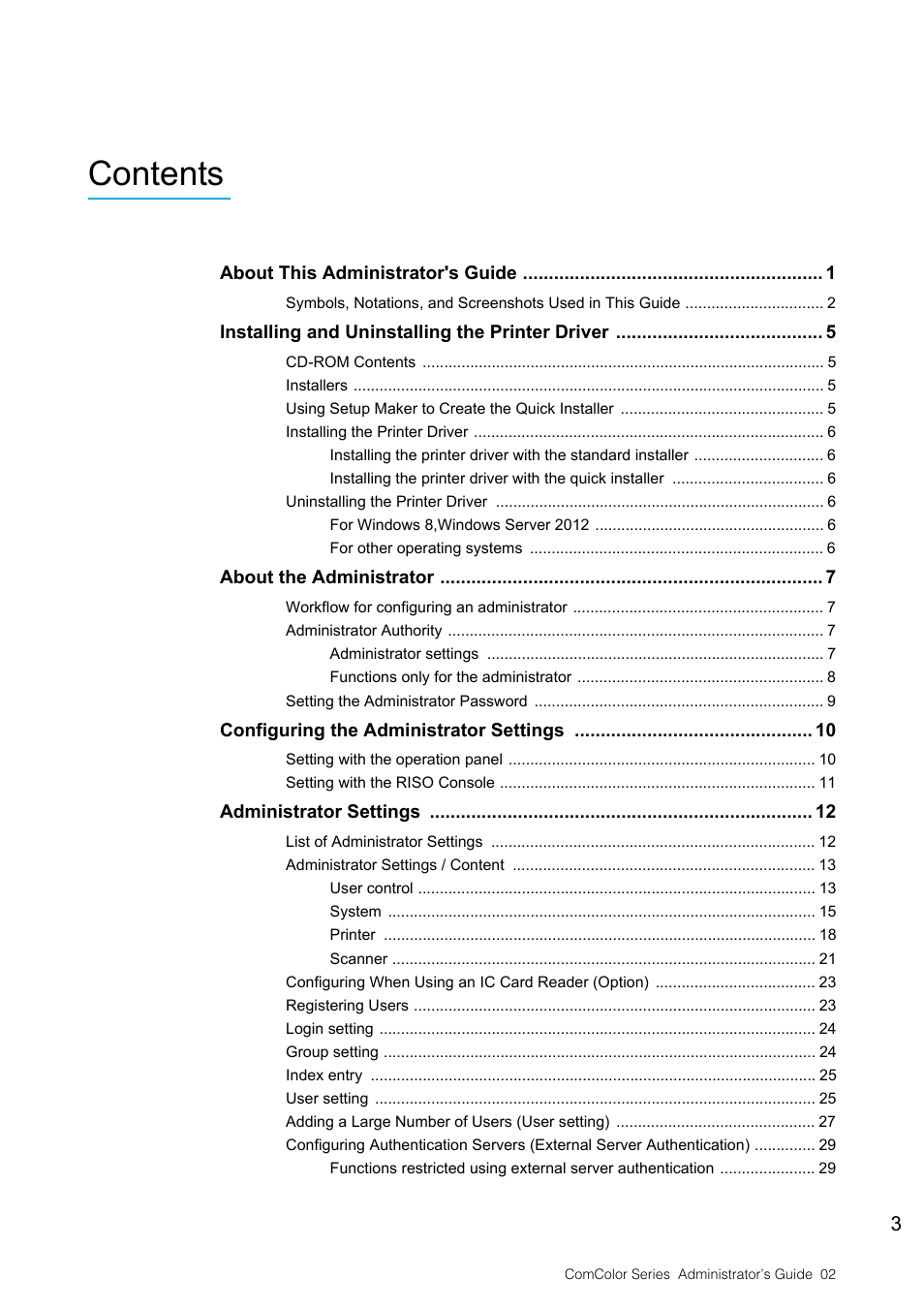 Pitney Bowes RISO ComColor Printer User Manual | Page 5 / 48