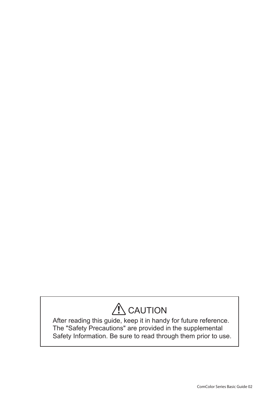 Caution | Pitney Bowes RISO ComColor Printer User Manual | Page 2 / 116