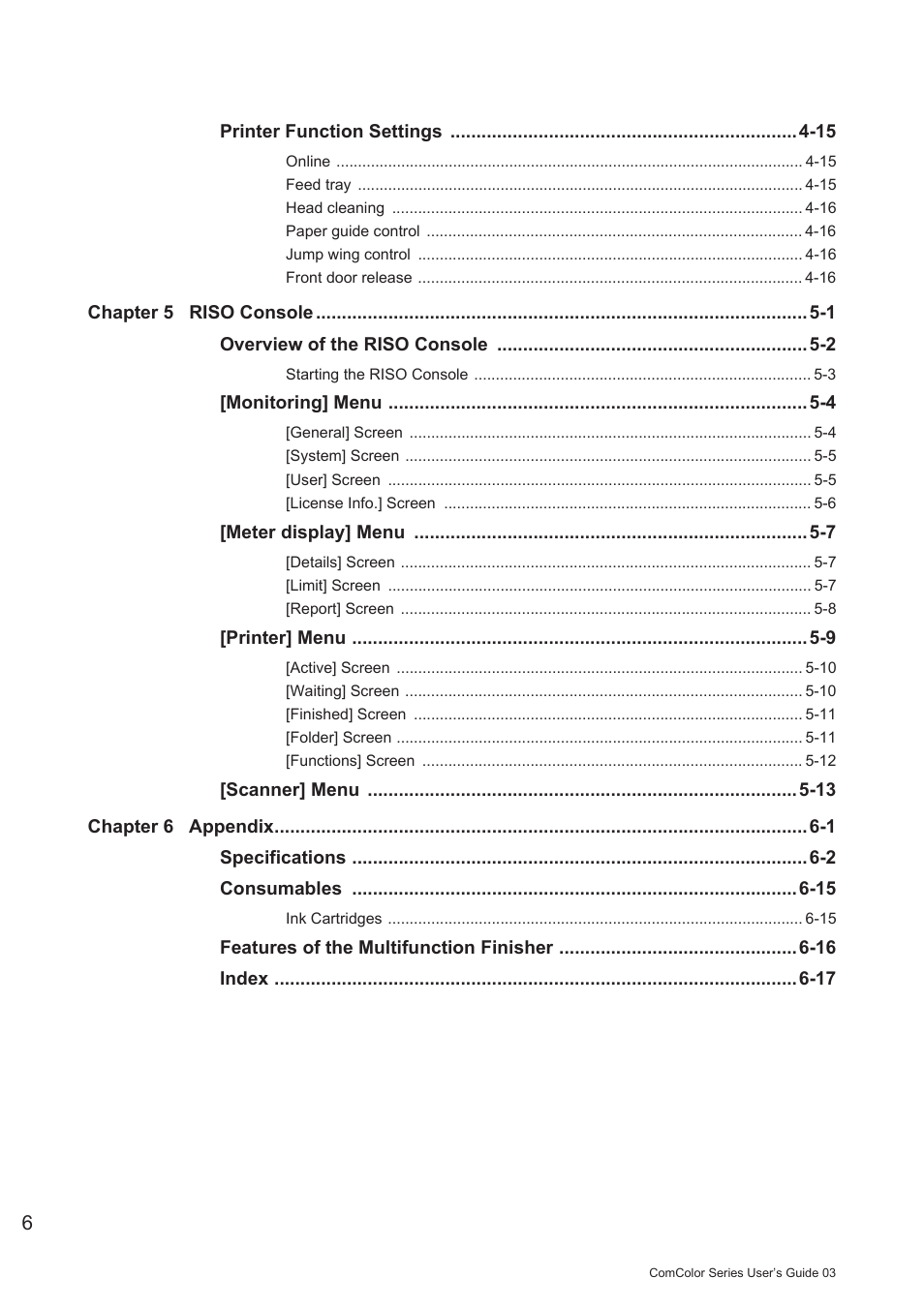 Pitney Bowes RISO ComColor Printer User Manual | Page 8 / 196