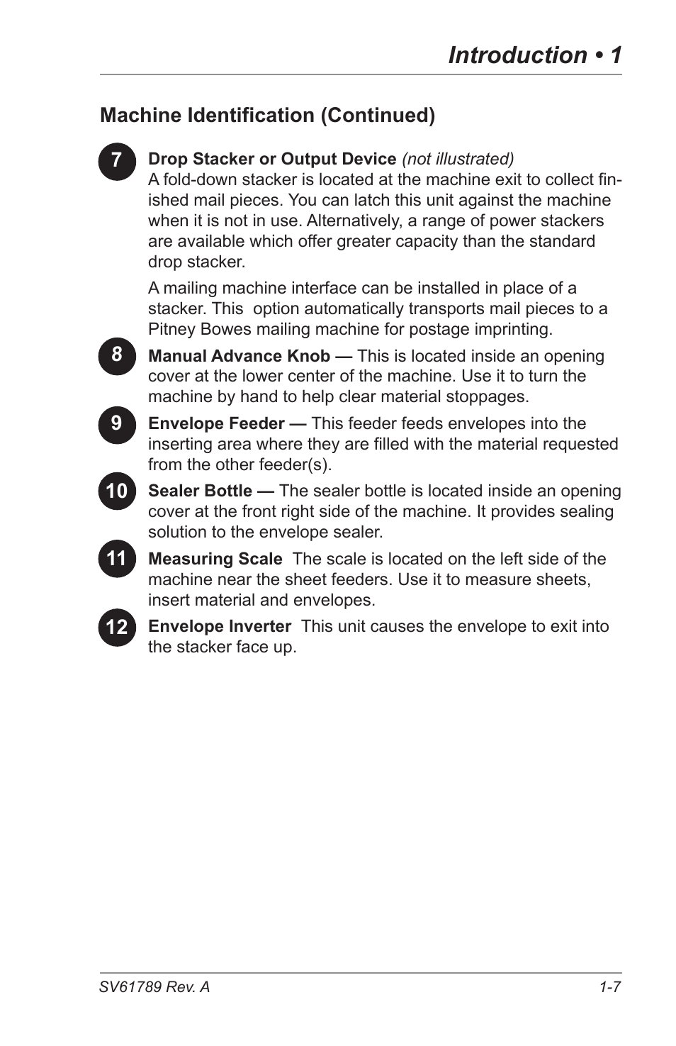 Introduction • 1 | Pitney Bowes DI380 OfficeRight Systems User Manual | Page 13 / 104
