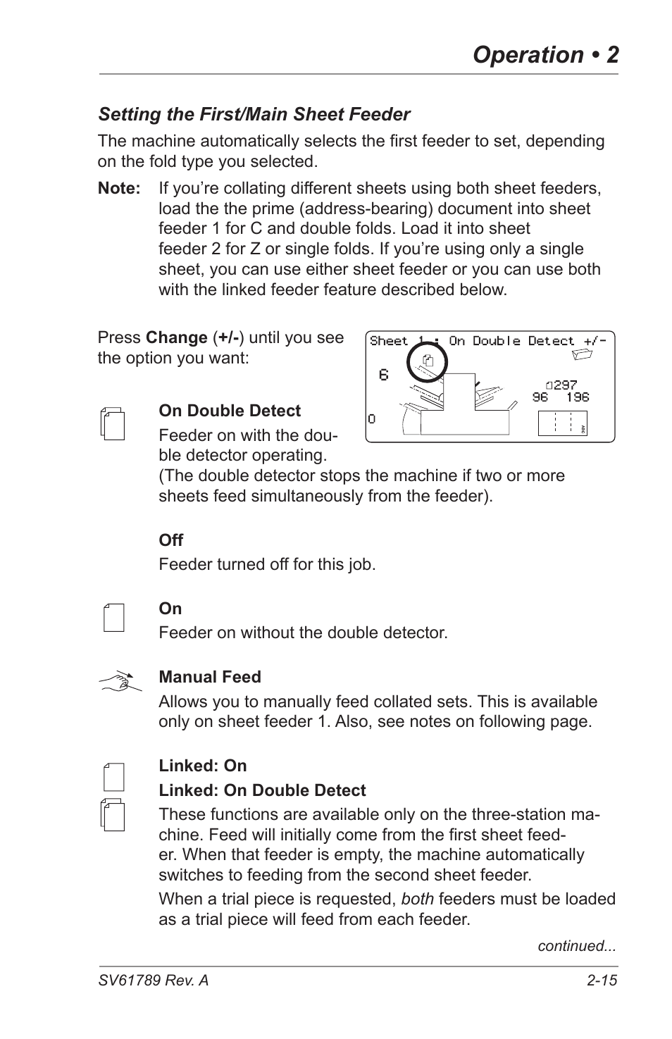 Operation • 2 | Pitney Bowes DI380 OfficeRight Systems User Manual | Page 31 / 104