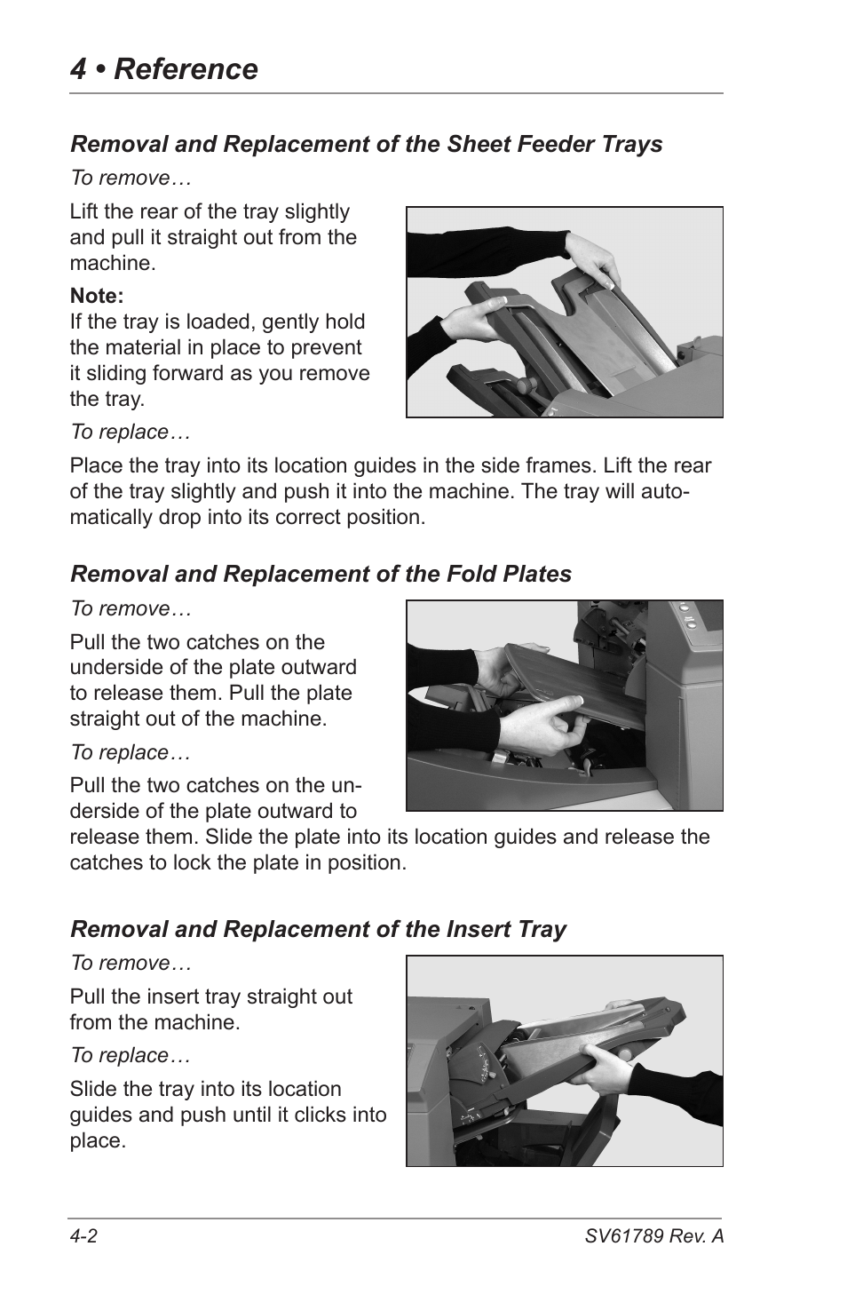 4 • reference | Pitney Bowes DI380 OfficeRight Systems User Manual | Page 62 / 104