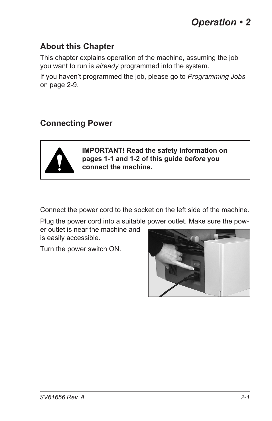 Operation, Operation • 2 | Pitney Bowes DI425 FastPac Inserting Systems User Manual | Page 17 / 100