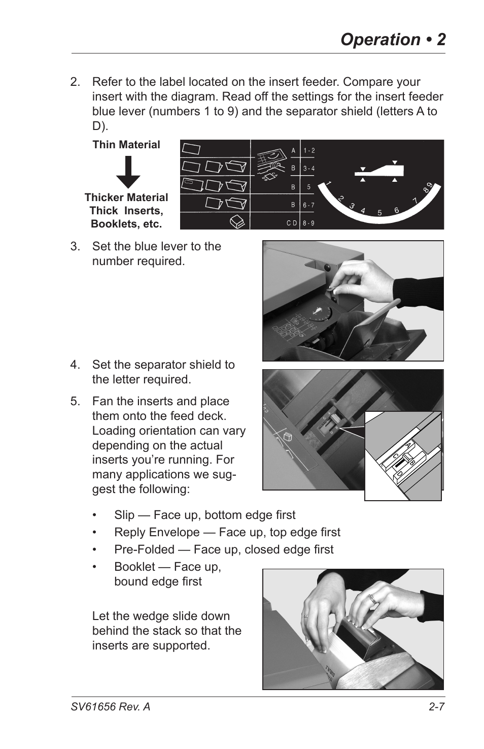Operation • 2 | Pitney Bowes DI425 FastPac Inserting Systems User Manual | Page 23 / 100