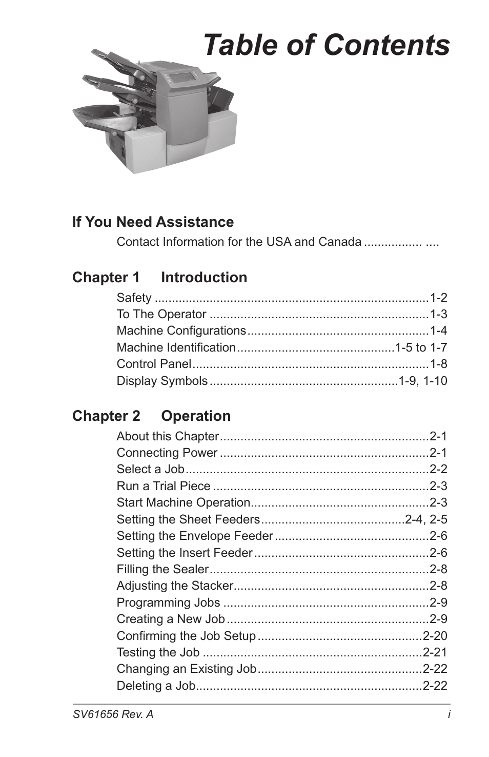 Pitney Bowes DI425 FastPac Inserting Systems User Manual | Page 3 / 100