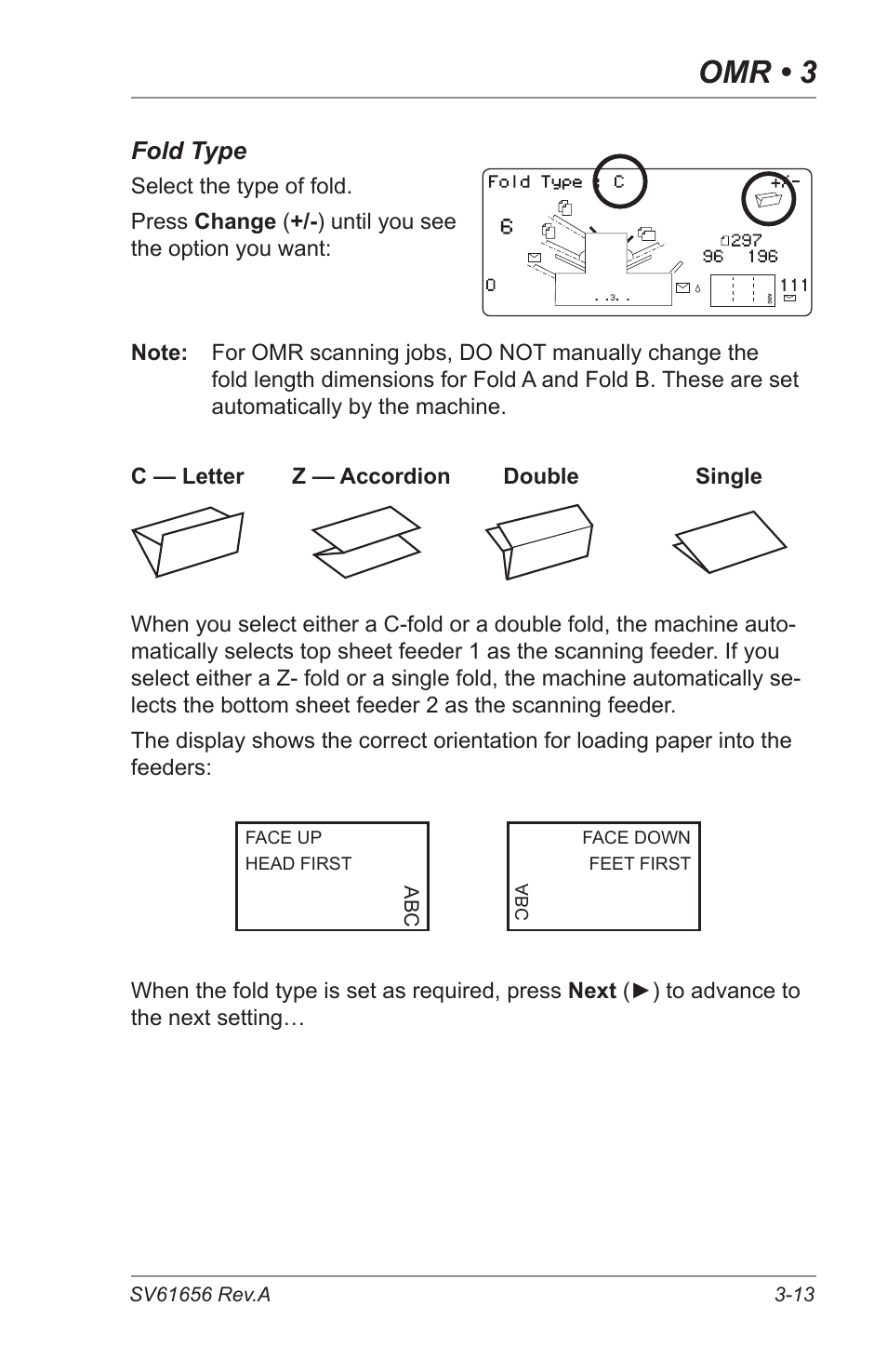 Omr • 3 | Pitney Bowes DI425 FastPac Inserting Systems User Manual | Page 51 / 100