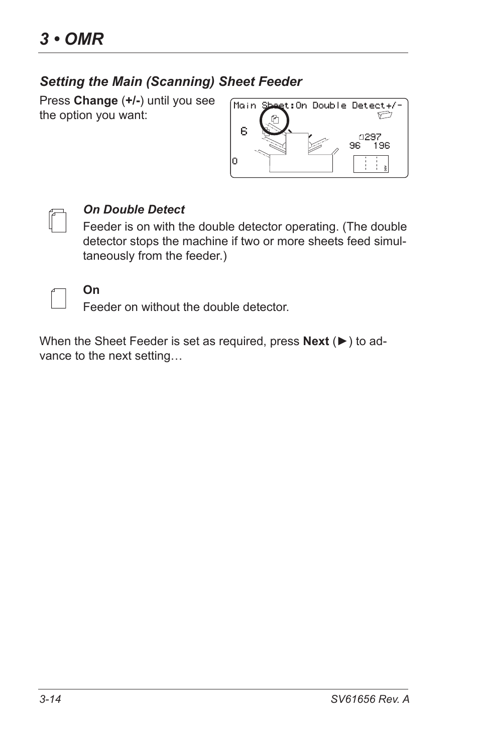3 • omr | Pitney Bowes DI425 FastPac Inserting Systems User Manual | Page 52 / 100