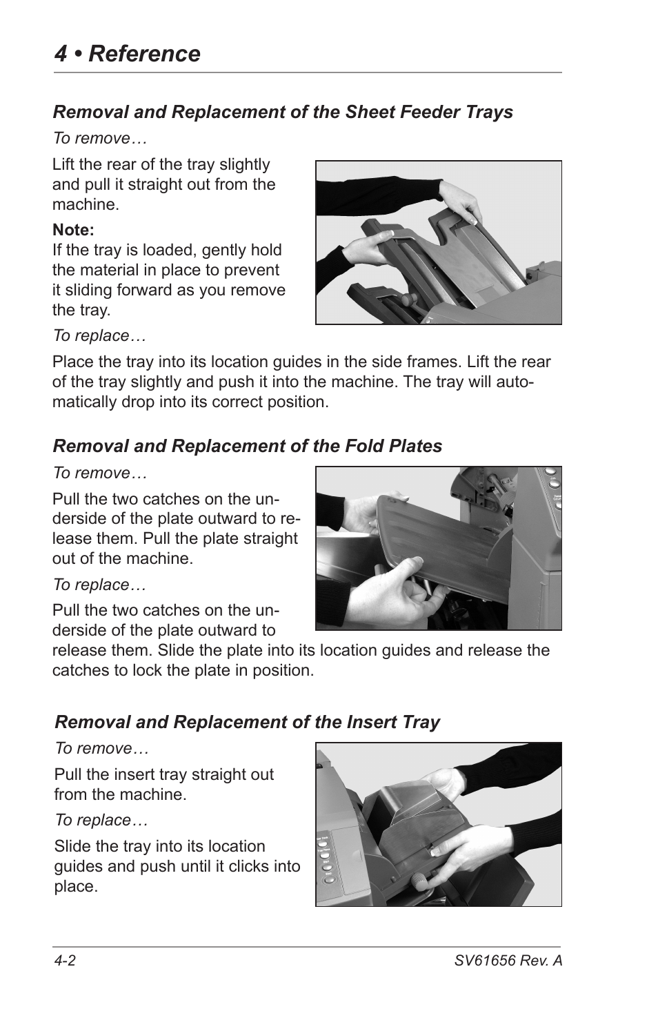 4 • reference | Pitney Bowes DI425 FastPac Inserting Systems User Manual | Page 60 / 100